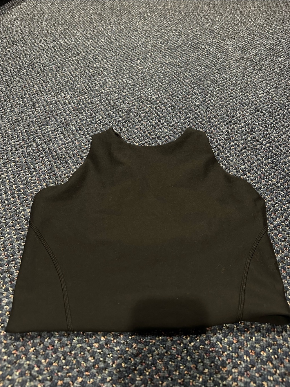 Abercrombie & Fitch Black High-Neck Crop Tank